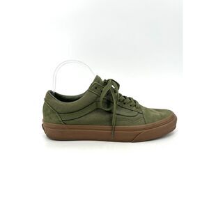 VANS Old Skool Army Green Winter Moss Suede Lace Up Sneakers Shoes Size 6.5 / 8